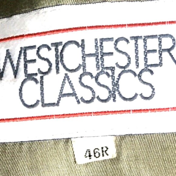 VINTAGE Brown Two Button Sports Coat Mens 46R Westchester Classics Blazer Jacket - Picture 7 of 8